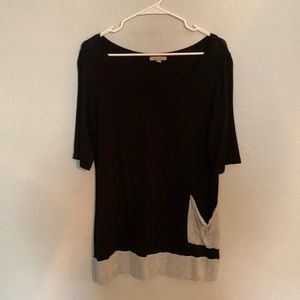Anthropologie Bordeaux oversized Top